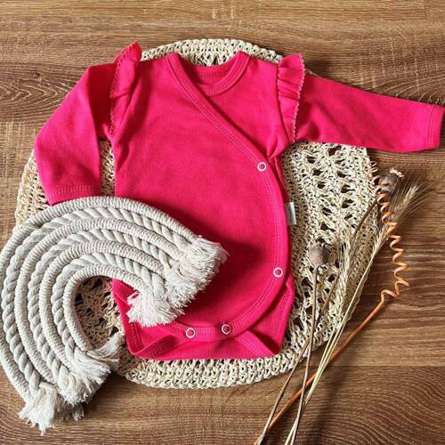 BD14327 Łączka Body kopertowe z długim rękawem Mamatti