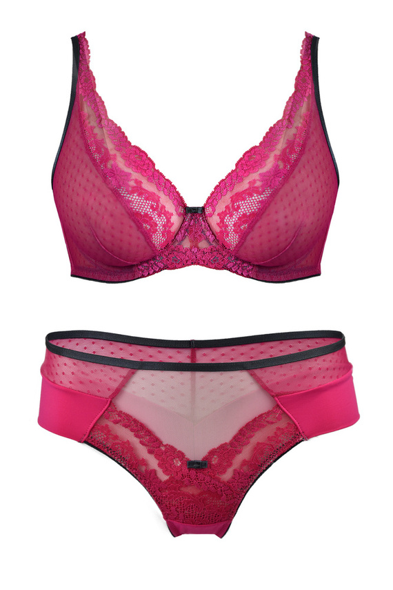 19111 Dots Figi damskie brazyliany Mediolano różowy