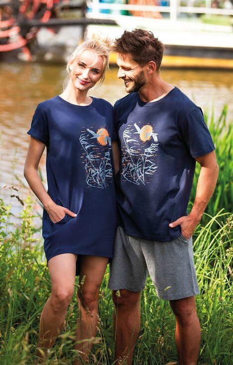 MNS 749 Piżama Męska Key- granatowy 