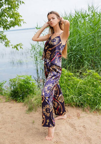 DK-KI Komplet Damski Piżama DKaren - 14 czarny