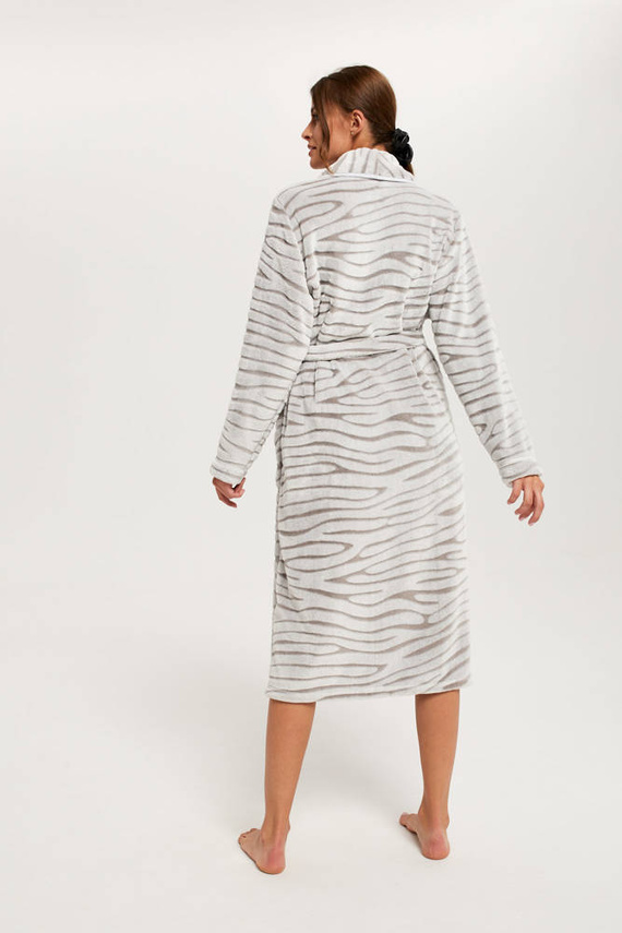 Asma Szlafrok damski polarowy Italian Fashion - szary