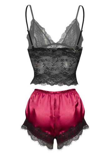 Estera Komplet Damski Piżama DKaren - bordo