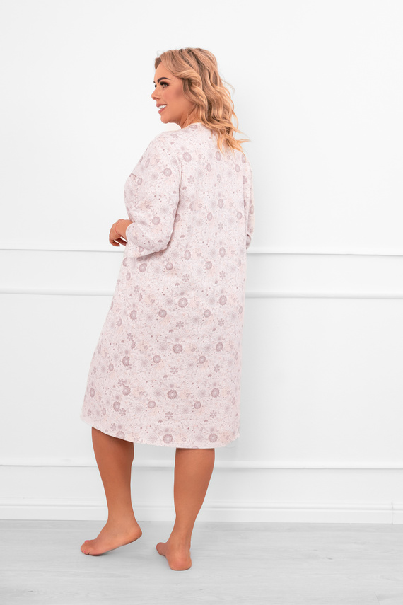 Koszula nocna damska Galea – bawełna, guziki, rękaw 3/4 Italian Fashion