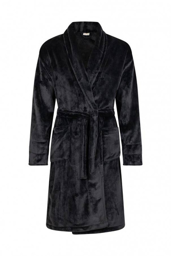 Queen + Korona Szlafrok damski polarowy ByShelly - czarny/złoty