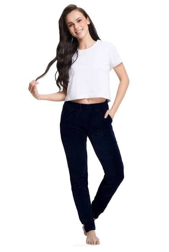 310 Welur Spodnie dresowe Damskie Luna szary