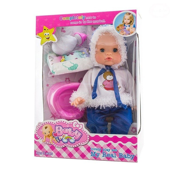 Zabawka Lalka 0024385 Eurobaby niebieski