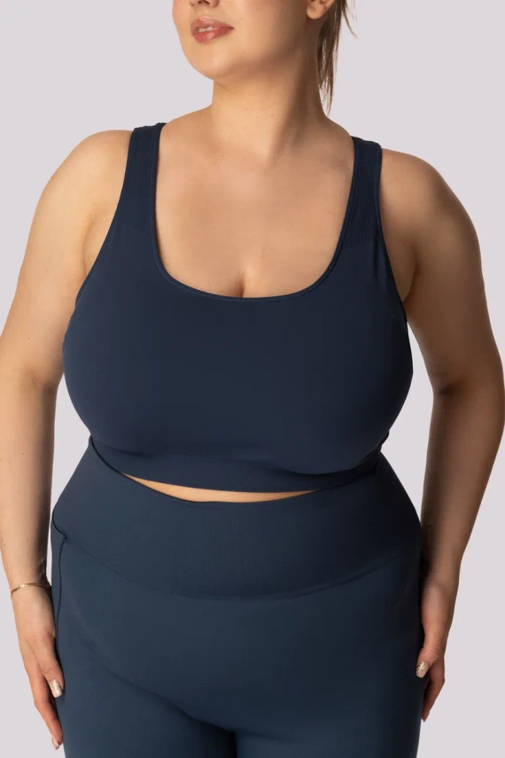 Base top biustonosz sportowy Mona granatowy