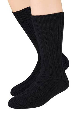 Art.085 Skarpety męskie wełniane Steven - 003 czarne