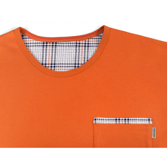 2379/29 Piżama Męska długi rękaw i spodnie Sesto Senso - pomarańczowy