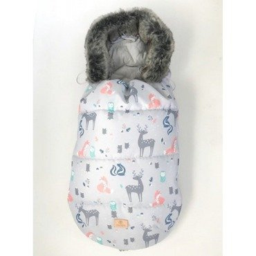 Śpiworek do wózka Premium Woodland Makaszka