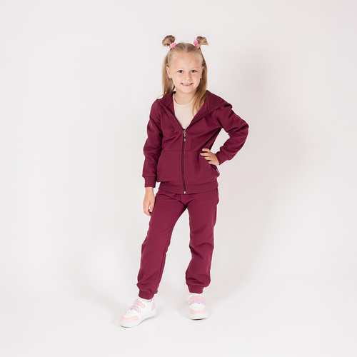 217273 Alisa Bluza dresowa z kapturem Nicol – bawełna, burgund