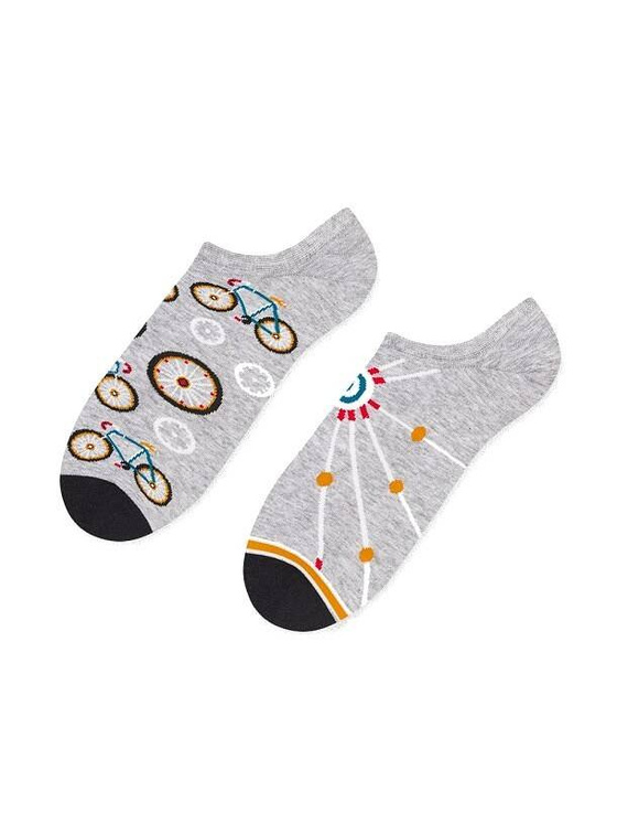 009 Skarpety Stopki Asymetryczne męskie More - 019 szary jasny melanż