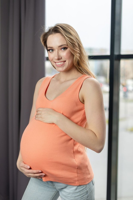 020 Bawełniany top  MIRACLE-amarantowy