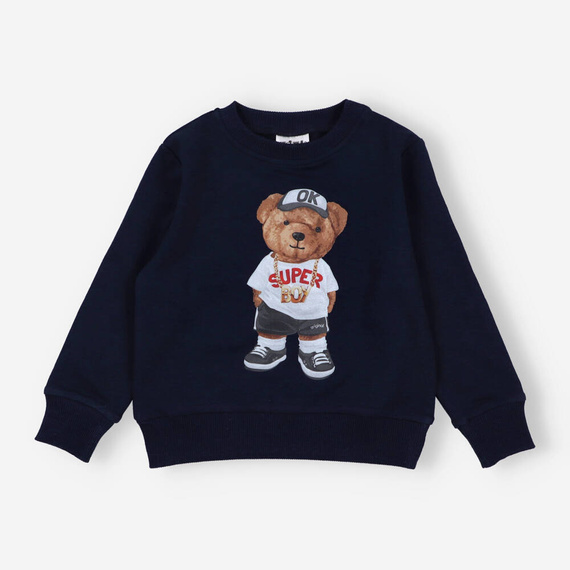 AST-0010/GRA Bluza dresowa dla chłopca Nini granatowy 