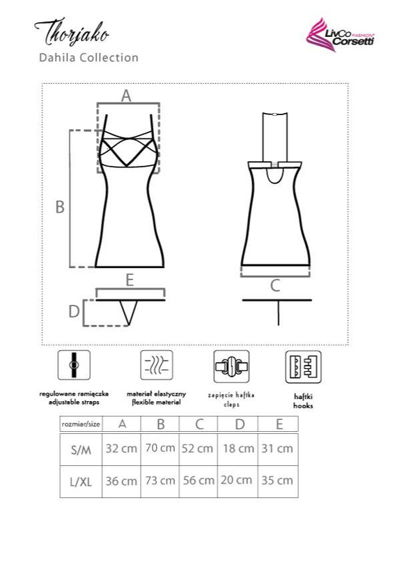 Thorjako Komplet, koszulka i stringi LivCo Corsetti Fashion  