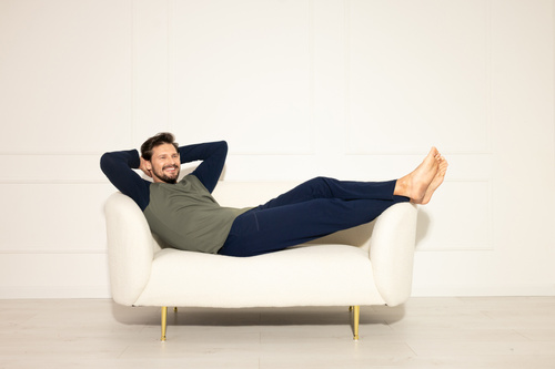 Aleksander Piżama męska Italian Fashion oliwkowy – bawełna, dł. rękaw i spodnie