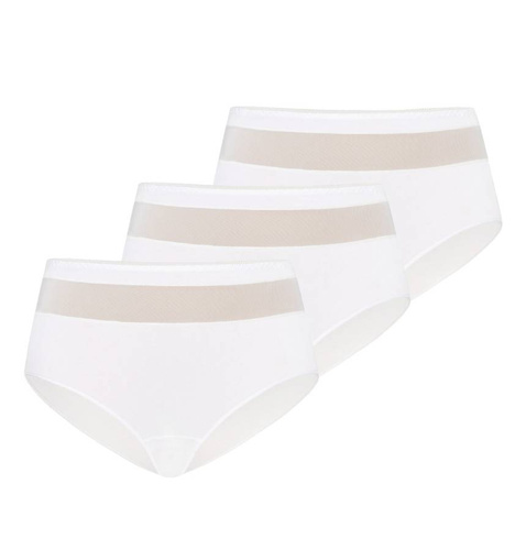 1126-3 Vera Wielopak Figi z wysokim stanem Teyli - biały