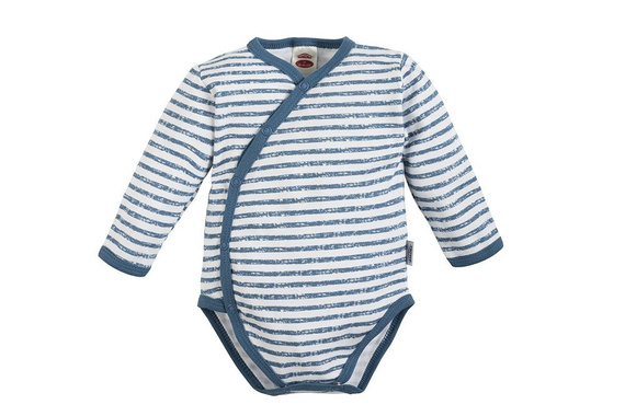 03226P "BLUE SEA" Body baby z długim rękawem Makoma paski 