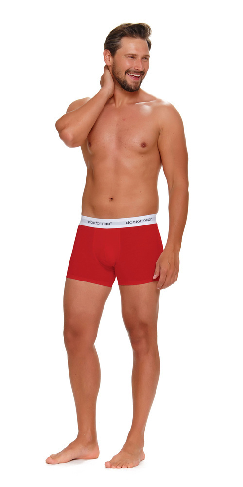 5277 bokserki męskie 3-pak Doctor Nap - black melange red