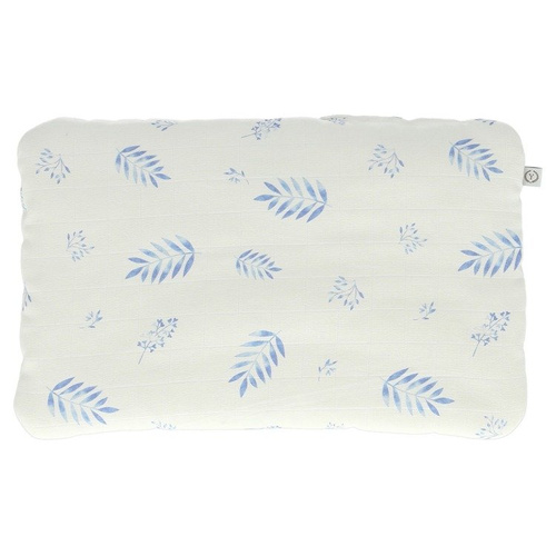 Poduszka muślinowa Blue leaves Yosoy - niebieski