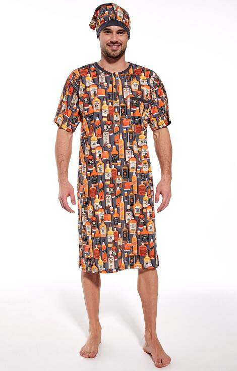 110/23 Whiskey Koszula męska Cornette grafitowy