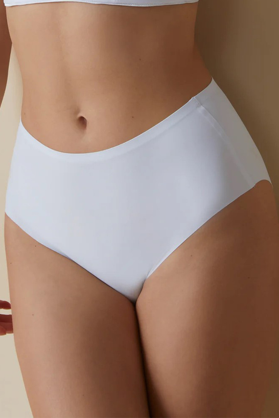 503 Figi damskie Maxi Braga Selene białe   – wysoki stan, bezszwowe, modelujące