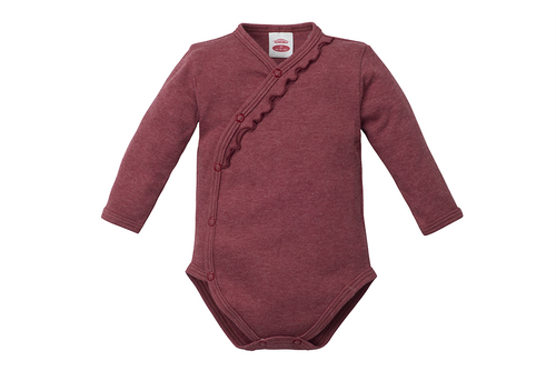 03218B "ROSES" Body baby z długim rękawem Makoma bordowy (w)