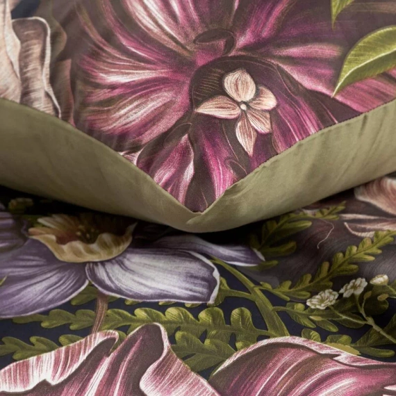 Nika 45 pościel satynowa kwiaty Eurofirany zielony