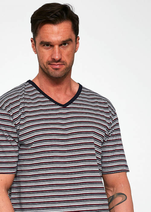 330/17 Various Piżama męska Cornette - szary-granatowy