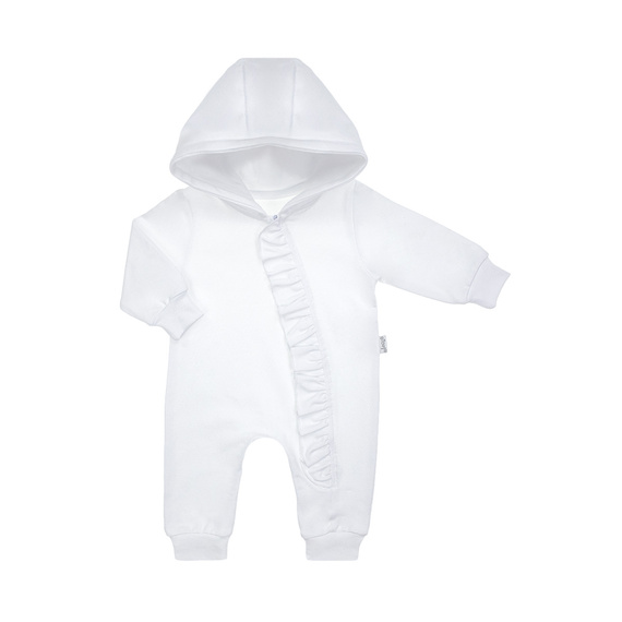 169091 Pajac dresowy dla dziewczynki Nicol  - biały