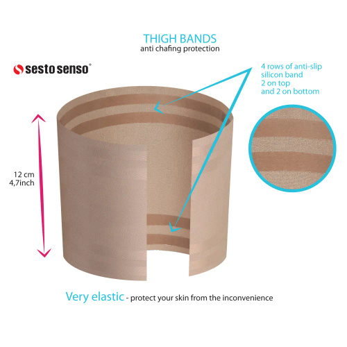 Samonośne opaski udowe męskie Sesto Senso beżowy