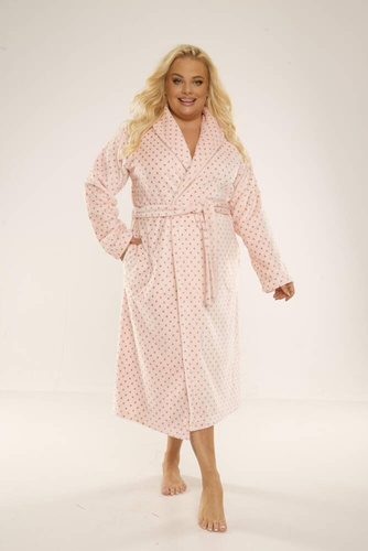 548 Melanie Długi Szlafrok damski Forex - łosoś 