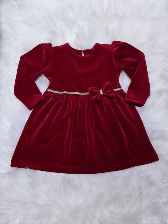 Amelka sukienka długi rękaw Bambarillo czerwony