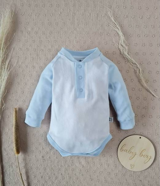 041PN Little Gentleman Body Polo Marija - błękit