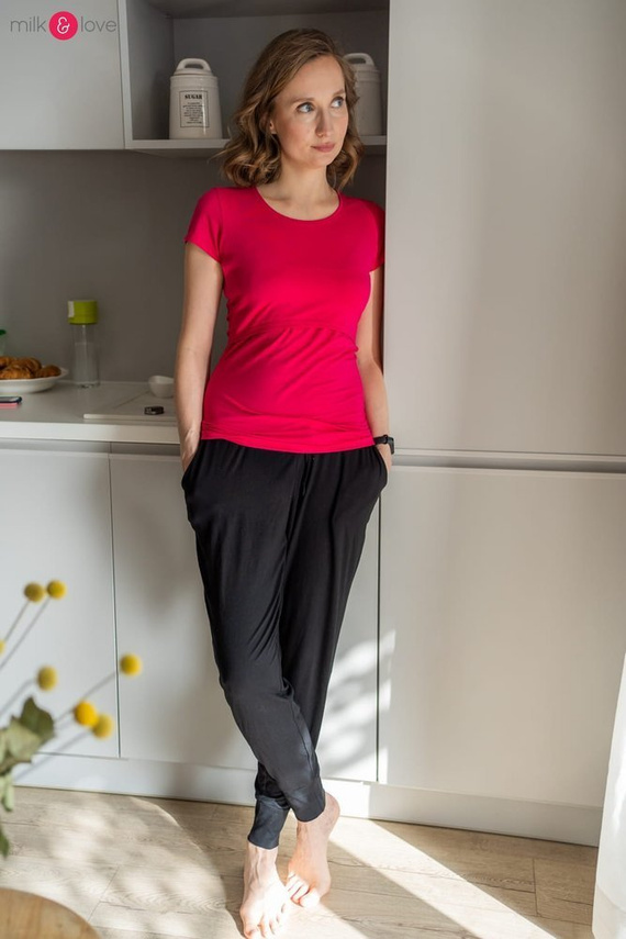 Spodnie ciążowe joggersy Milk&Love czarny