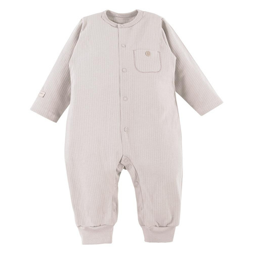 Simply Comfy Pajac z kieszonką bez stópek Eevi - beżowy