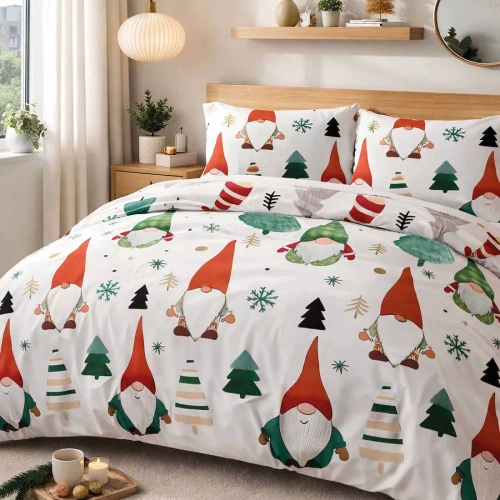 Pościel flanelowa Darymex 31517/2 skrzaty bawełna 160 g/m² ciepła