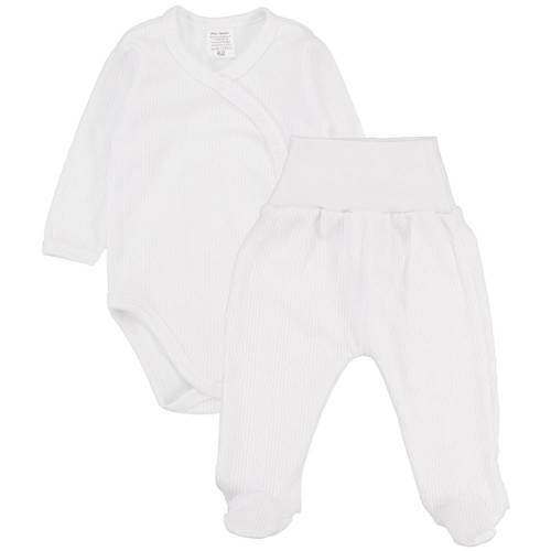 Ażur warkocz komplet body z półśpiochem Martex biały