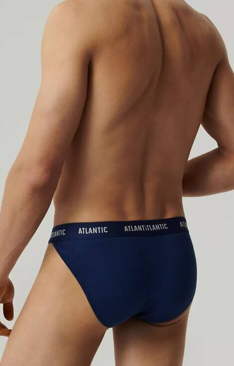 3MP-1576  A'3 Slipy męskie Atlantic - granatowy-niebieski-khaki