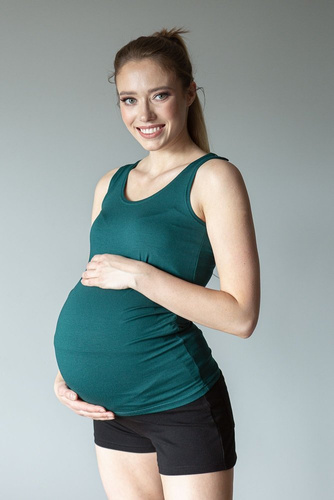 022 Damski top MIRACLE-butelkowa zieleń