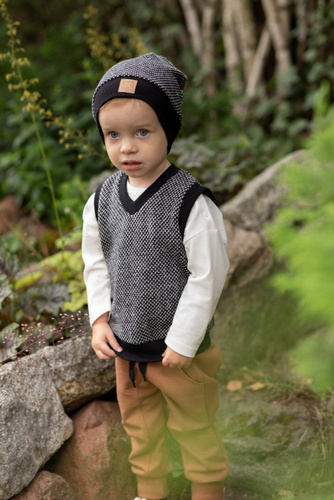 Le Tigre Kamizelka dla chłopca Pinokio - czarny