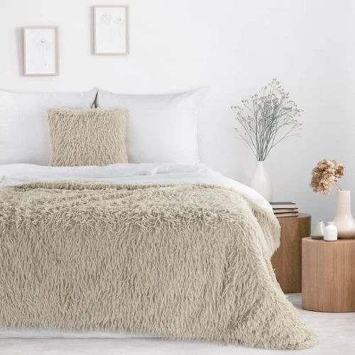 Adore Koc narzuta włochacz futrzak Eurofirany beżowy