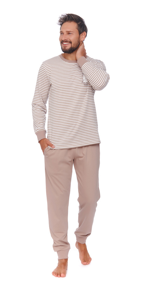 4530 "Bear" Piżama Męska Doctor Nap - beige