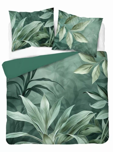 5310 A Pościel z mikrofibry liście Detexpol zielony