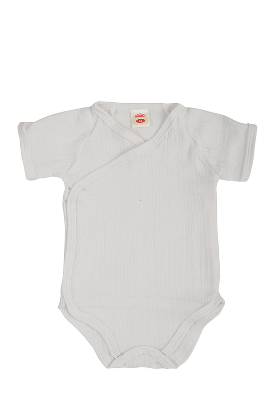 03235KRE "Just Muslin Milk" Body dzidziuś rozpinane muślinowe Makoma