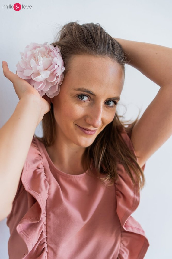 Milky Waves bluzka do karmienia z krótkim rękawem Milk&Love herbal rose