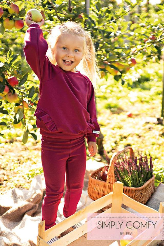 Bluza dresowa "SIMPLY COMFY" Ewa Klucze- bordo