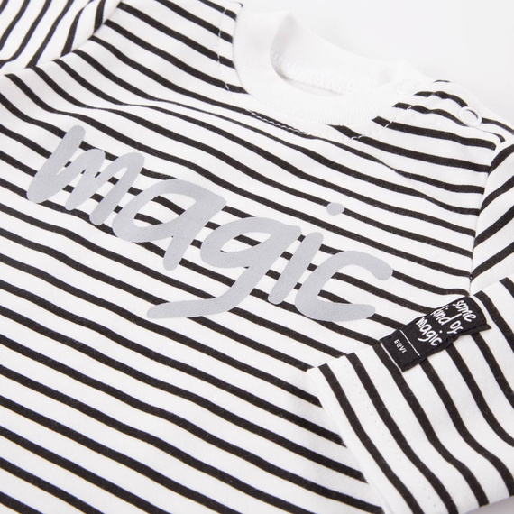 Magic Bluzka w paski z długim rękawem Eevi- biała-paski