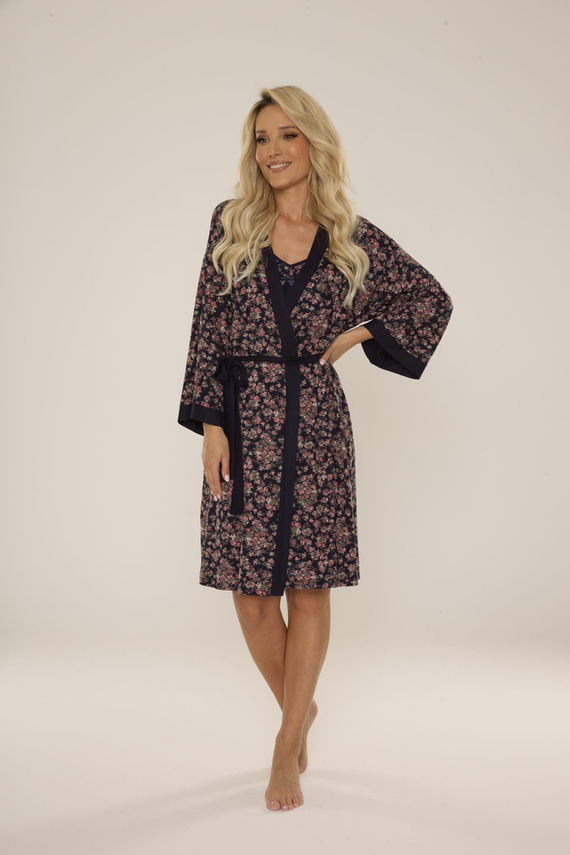 468 Mia Szlafrok damski Forex - granatowy