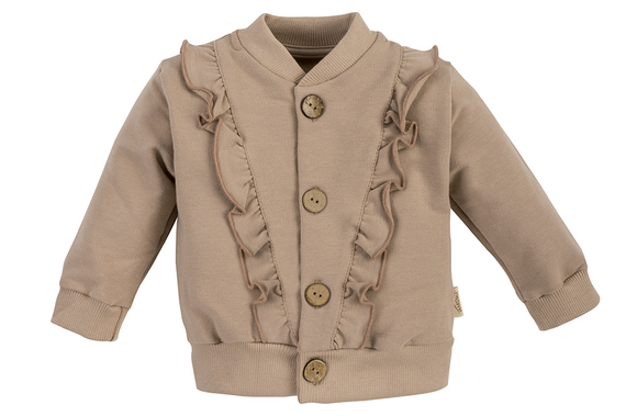 11196LGR "Girl Latte" Dres niemowlęcy Makoma brązowy